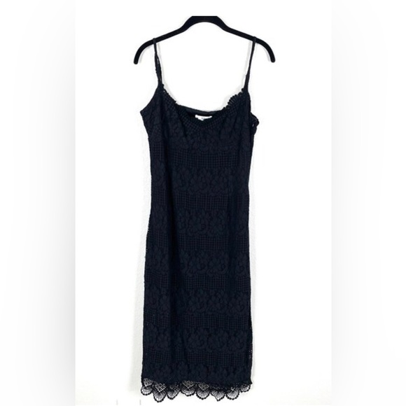 NSR Womens XL Black Lace Sexy Overlay Sheath Dress Sleeveless NWOT - Picture 2 of 5